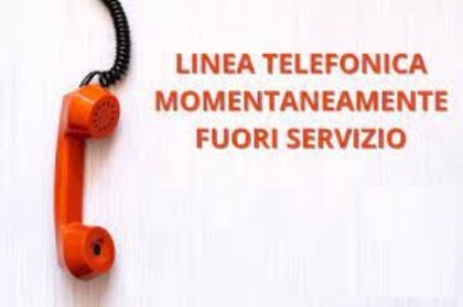 Linea telefonica momentaneamente fuori servizio Linea telefonica momentaneamente fuori servizio
