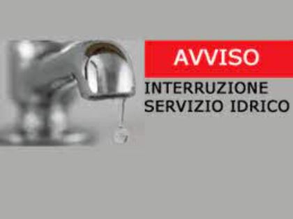 Servizio acquedotto. Avviso sospensione erogazione acqua. Servizio acquedotto. Avviso sospensione erogazione acqua.