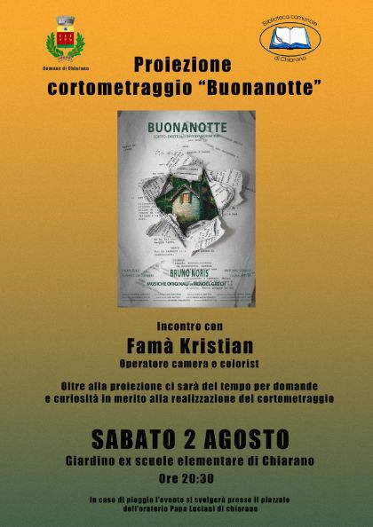 Proiezione cortometraggio Proiezione cortometraggio