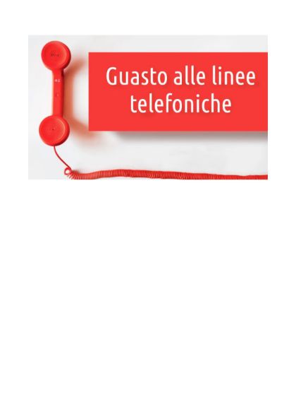 Avviso guasto linee telefoniche
