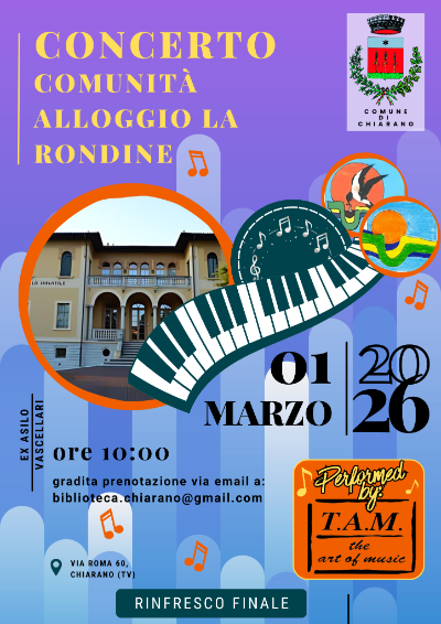 concerto presso comunità alloggio la rondine - 2026